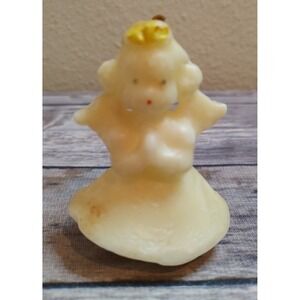 Vintage Gurley Candle Praying Angel Christmas Decor 3" Tall A14
